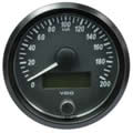 VDO SingleViu Speedometer 200 Kmh Black 80mm gauge